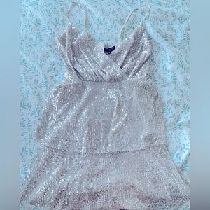 TJ Maxx silver sequin dress